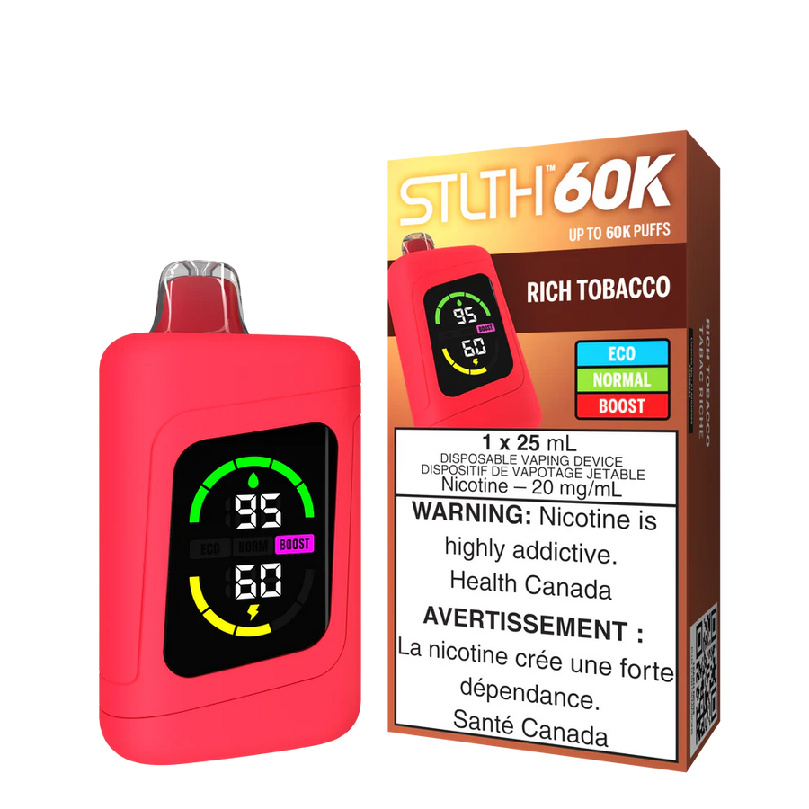 STLTH TITAN 60K Disposable Rechargeable Vape, 20mg/mL